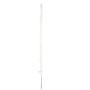Stalp din plastic 1210mm alb pentru fir gard electric Breckner Germany