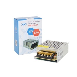 Sursa de tensiune in comutatie PNI ST3.4A 230V la 12V 3.4A stabilizata pentru sisteme de supraveghere - Img 4
