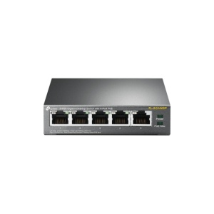 Switch TP-LINK TL-SG1005P, 5 x 10/100/1000 Mbps Gigabit din care 4 porturi PoE, carcasa metalica