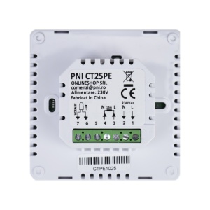 Termostat inteligent incastrabil PNI CT25PE WiFi, control prin internet incalzire electrica in pardoseala, aplicatie mobil Tuya Smart, integrare in scenarii si automatizari smart cu alte produse compa - Img 6