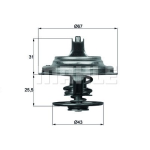 Termostat,lichid racire DAF 85 CF; MAN CLA, E2000, EL, EM, F2000, F9, F90, F90 - Img 2