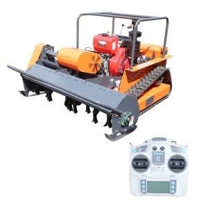 Tocatoare resturi vegetale pe senile cu telecomanda, motor diesel 12.5CP, 499cc, latime de taiere 1200mm THOR