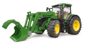 Tractor John Deere 7R 350 cu încărcător frontal - Bruder 3151 - Img 3