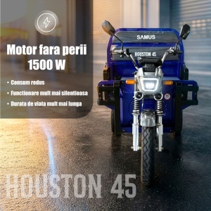 Triciclu electric cargo Samus Houston-45-1.5-72V45 Albastru CIV INCLUS - Img 3