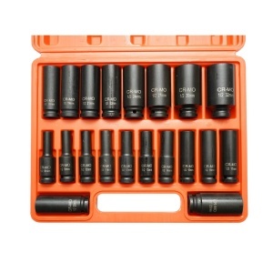 Trusa chei tubulare de impact lungi 8-32mm, patrat 1/2 inch Cr-Mo 20 piese Breckner Germany - Img 3