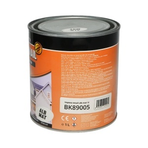 Vopsea email anticoroziva 3 in 1 alb mat pe baza de solvent 1L, direct pe rugina, interior si exterior Breckner Germany - Img 3