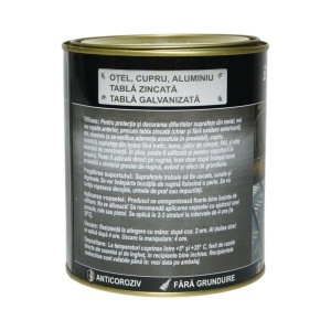 Vopsea email anticoroziva 3 in 1 albastru 650 pentru metal 750g, direct pe rugina, pe baza de apa Breckner Germany - Img 4