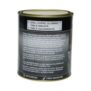 Vopsea email anticoroziva 3 in 1 argintie pentru metal 750g, direct pe rugina, pe baza de apa Breckner Germany - Img 4