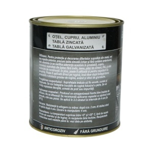 Vopsea email anticoroziva 3 in 1 maro ciocolatiu lucios pentru metal 750g, direct pe rugina, pe baza de apa Breckner Germany - Img 4