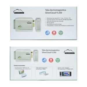 Yala electromagnetica SilverCloud YL500 cu butuc, deschidere pe partea stanga, Fail Secure NO - Img 3
