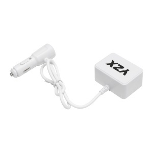 Adaptor bricheta auto dubla 12/24V si 1 port USB 5V 1000mA alb - Img 2