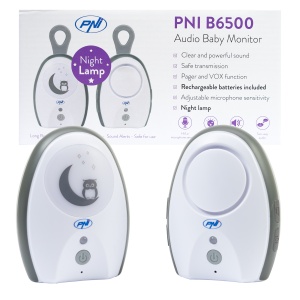 Audio Baby Monitor PNI B6500 wireless, intercom, cu lampa de noapte, functie Vox si Pager, sensibilitate microfon reglabila - Img 8