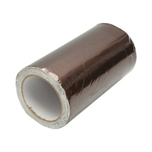 Banda butilica hidroizolanta autoadeziva 200mm x 5m cu folie de aluminiu maro RAL8011 Breckner Germany - Img 2