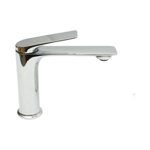 Baterie lavoar baie Premium din cupru, pipa lunga, design rotund, monocomanda, crom lucios, furtunuri incluse - Img 5