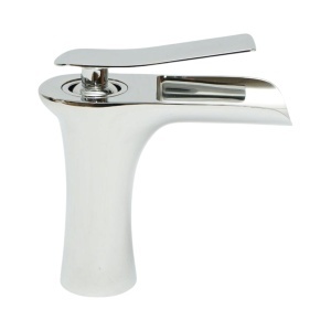 Baterie lavoar baie Premium din cupru, pipa tip cascada, design rotund, monocomanda, crom lucios, furtunuri incluse - Img 5