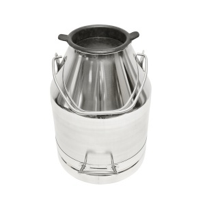 Bidon de inox cu capac pentru lapte 30L aparat de muls vaci Breckner Germany - Img 3