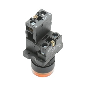 Buton indicator LED galben cu rezistenta integrata 1NO, 24V LAY5 Breckner Germany - Img 4