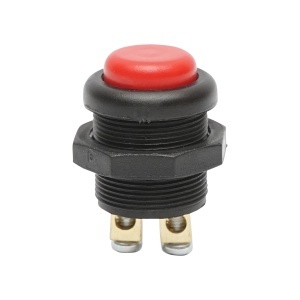 Buton pornire din plastic cu revenire, rosu 12-24V DC/10A, 125-250V AC/2A Breckner Germany