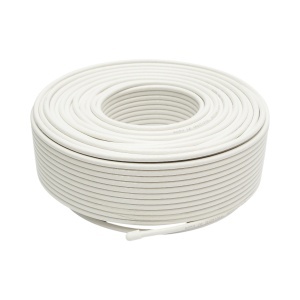Cablu coaxial CCTV RG59 cupru 0.7mm, 75 Ohm, PVC alb 100m/rola Q5+