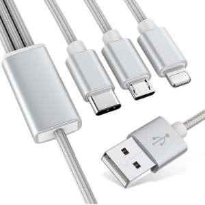 Cablu de incarcare universal 3 cai 2A