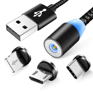 Cablu GSM 3 in 1 MicroUSB C si Lightning