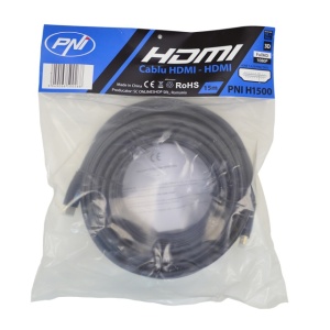 Cablu HDMI PNI H1500 High-Speed 1.4V, plug-plug, Ethernet, gold-plated, 15m - Img 3