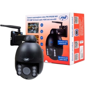Camera supraveghere video PNI IP655B 5MP WiFi PTZ 5X Zoom optic H265, slot microSD, stand-alone, Night Vision 50m IP66 Alarma detectie miscare Comunicare audio bidirectionala - Img 7