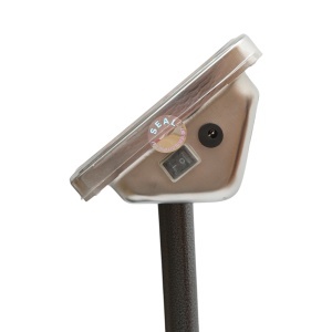 Cantar electronic de podea 150kg tip platforma 400x300mm cu brat pliabil, afisaj LCD Breckner Germany - Img 9
