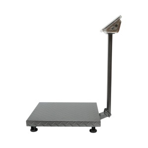 Cantar electronic de podea 350kg tip platforma 500x400mm cu brat pliabil, afisaj LCD Breckner Germany - Img 3