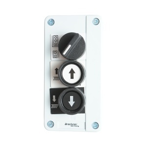 Carcasa selector 2 pozitii 1NO si butoane comanda cu revenire 1NO+1NO Breckner Germany