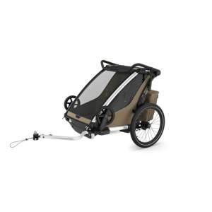 Carucior multisport double Thule Chariot Cross 2, Faded Khaki