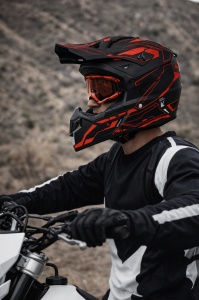 Casca ATV / Enduro SNON L (negru+rosu) - Img 2