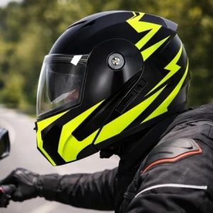 Casca Flip-up TECH L (negru+verde) - Img 5