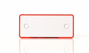 Catadioptru reflectorizant dreptunghiular rosu 96x42 mm - Img 2