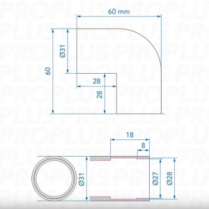 Conector conducta 90° pentru apa in blister - Img 6