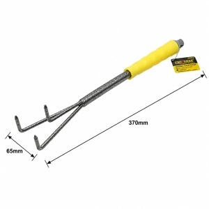 Cultivator gradina cu 3 gheare din otel carbon 65x370mm, maner ergonomic PP Crownman - Img 2