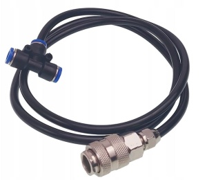 Cupla rapida pentru pistol de suflare fi 6 mm, 3/8", cu furtun 1 m, racord T, set complet