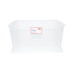 Cutie depozitare 120L cu capac si roti din plastic transparenta 800x515x420mm - Img 4