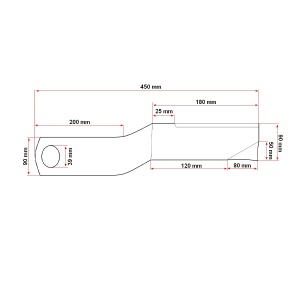 Cutit 450mm pentru tocatoare Breckner Germany TB84 9GX-1.5 si TB86 9GX-3.0 - Img 5