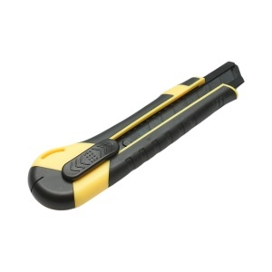 Cutit cutter profesional cu lama otel 18mm SK5, corp ABS cu maner TPR Crownman - Img 3