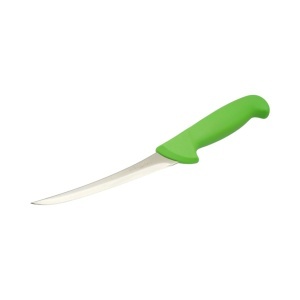 Cutit dezosat curbat profesional 15cm, lama otel 5Cr15MoV, maner Nylon verde Breckner Germany - Img 2
