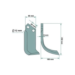 Cutit dreapta freza agricola RXGU 240cm DISDH79 - Img 2