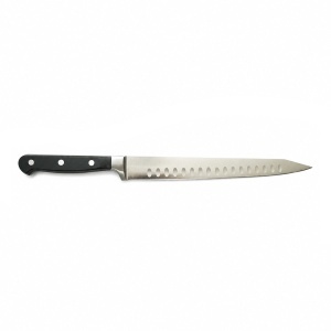 Cutit feliat profesional 25cm, lama alveolata otel 5Cr15MoV, maner ABS negru Breckner Germany - Img 3