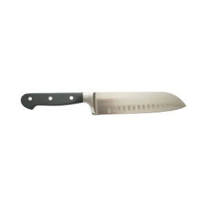 Cutit Santoku profesional 18cm, lama alveolata otel 5Cr15MoV, maner ABS negru Breckner Germany - Img 3