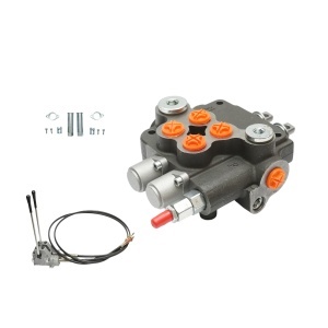 Distribuitor hidraulic cu 2 manete, lungime cablu 2.5m, presiune 250 bar, debit 80L/min Breckner Germany - Img 3