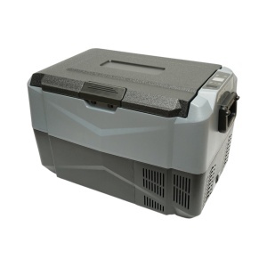 Frigider auto 35L cu compresor 12V-24V-220V, 60W, afisaj LCD, zona dubla de racire, USB 630x390x390mm