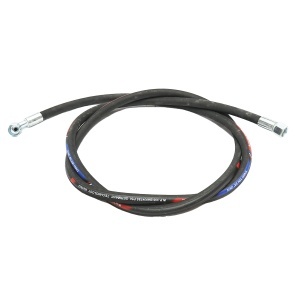 Furtun presiune 2SN DN10 sertizat cu armaturi M20x1,5 90 grade, M20x1,5 drept L=2700mm