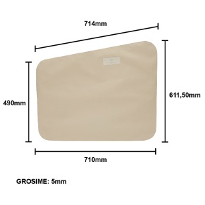 Geam 714x595x5mm lateral mobil cabina patrata tip vechi UTB U-650