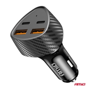 Incarcator auto 50W 2xUSB-A + 2xUSB-C