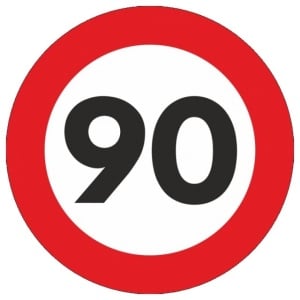 Indicator limitare viteza autocolant 90 km/ora Ø12